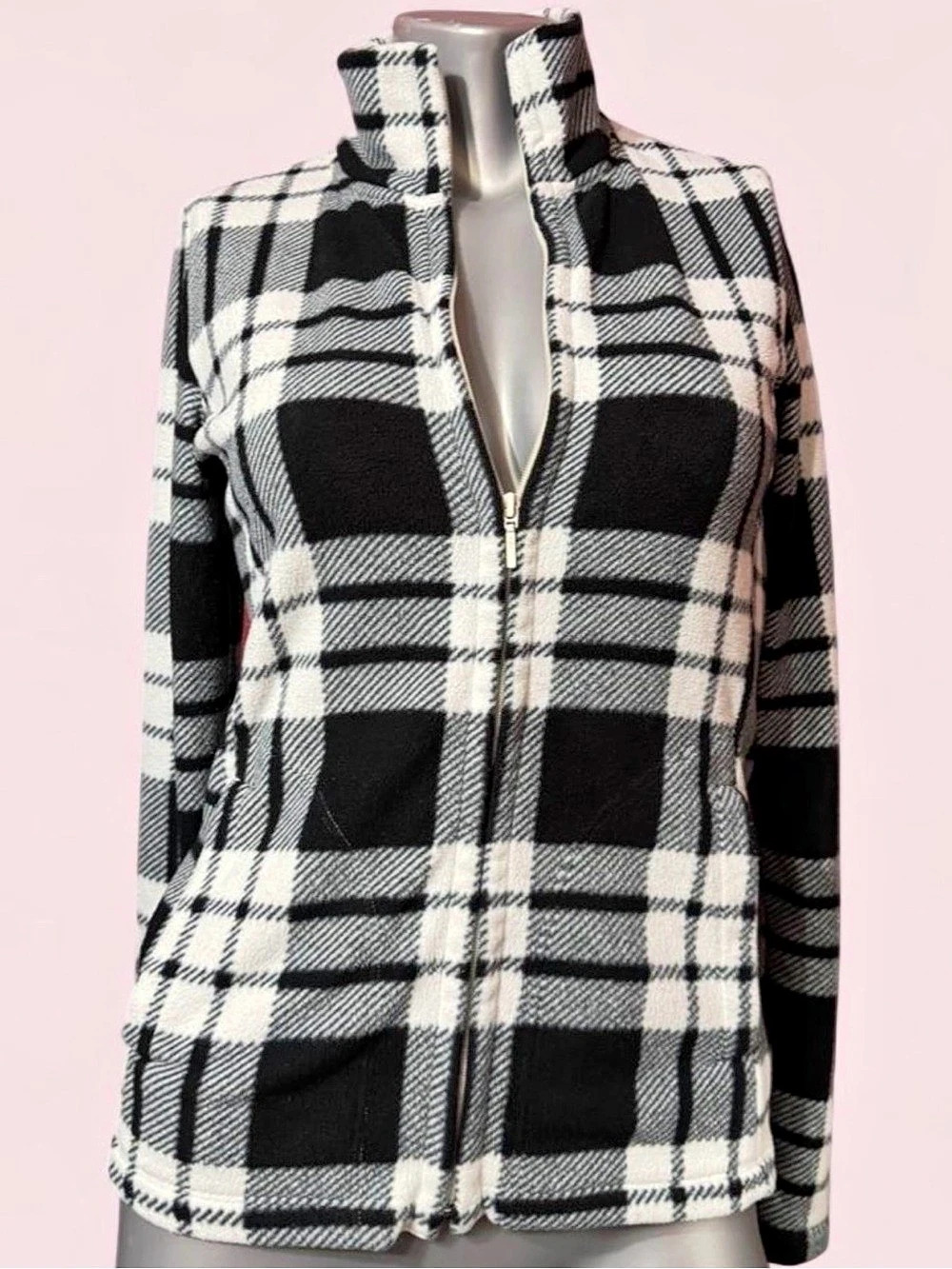 Uniqlo Fluffy Plaid Full-Zip Jacket